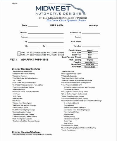 2016 Mercedes-Benz Sprinter 3500 Base BlueTEC®